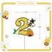 MAONICA Bumble Bee 2nd Birthday Cake Topper Gold Glitter Bee Two Years Old Birthday Cake Topper Honey Bee Cake Topper for Boys Girls Happy Bee Day Themed 2nd Anniversary Party Decoration - Buy Online on GoSupps.com