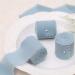 DORIS HOME 3 Rolls Fringe Chiffon Ribbon - 2x7Yd, Dusty Blue, Perfect for Bouquets, Gift Wrapping, Crafts, Wedding Invitations - Buy Online on GoSupps.com