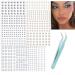 NOOEPC 660Pcs Face Gems  Hair Gems Eye Jewels Rhinestones with Tweezers 3/4/5/6 mm DIY Face Gems Stick on  Body Rhinestones Gems Crystals Pearls for Face Eyes Makeup Festival Diamonds Party Art Decorations 3 Sheets(pearl...