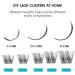 Lanciley Cluster Lashes 50Pcs DIY Lash Extension Kit - Butterfly Style Black | 10/12/14/15/16mm - Buy Online on GoSupps.com