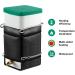 YOXIER Heated Kettle for Rabbits Small Animals Low Power Consumption Animal Water Bottle No Drip Automatic Thermo Dispenser Pet Fountain Rabbit Hamster Black - Buy Online on GoSupps.com