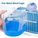 OOTDTY Bird Bath Box - Bird Cage Accessory for Small Birds - Blue Parakeet Bathing Tub with Water Injector - Buy Online on GoSupps.com