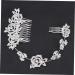 DOITOOL Rhinestone Headband Hair Comb Floral Rhinestone Hair Pin Wedding Bride Hair Accessories - Buy Online on GoSupps.com