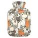 Hot Water Bottles with Cover Funny Cartoon Cat Hot Water Bottle for Pain Relief Heat and Cold Therapy Heating Bottles 2 Liter