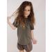 Nui Organics Merino Wool & Tencel Kids T-Shirt - Lichen, 8 Years | Ultra Soft Base Layer for Year-Round Comfort - Buy Online on GoSupps.com