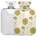 Oarencol Hot Water Bottle with Cover Bee Sunflower Brown Transparent for Pain Relief and Cramps