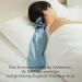 LilySilk 100% Silk Hat & Scrunchies 2-in-1 Set | Adjustable Hair Ties for Long Hair | Misty Blue | Luxury Sleeping Accessories - Buy Online on GoSupps.com