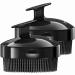 Exfoliating Silicone Body Brush Scrubber  HEETA Bath Shower Brush Massager Soft Comfy Bristle Tender Skin for Wet and Dry Brushing(2-Black)