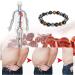 Anti-Swelling Black Obsidian Slimming Foot Chain | Lymphatic Drainage Magnetic Therapy Bracelet | Anti-Varicose Footkett - Black/Silver/Yellow - Buy Online on GoSupps.com