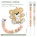 Buy Kowlone Silicone Pacifier Chain for Girls - 2-Pack (Beige & Oatmeal) | Dummy Clips & Holder for Baby Showers - Buy Online on GoSupps.com