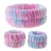 amangul Wrist Spa Washband Headband Microfiber Wrist Wash Towel Bands Wristband Scrunchies for Washing Face Absorbent Sweatband(Blue Powder)