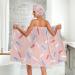 Set of 3 Towel Wraps - Pink Blue & White Abstract Patterns | Adjustable Absorbent Spa Body Wraps for Women - Buy Online on GoSupps.com