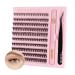 Poiuyoiu lash extension set fake lashes 30d 40d mixed 8-16mm cluster lashes 0.07 d curl eyelashes extensions set with bond and Seal lash glue lashing wrong eyelashes individually 30+40d-t