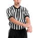 FitsT4 Men's Black & White Stripe Referee Shirt - V-Neck Short Sleeve Uniform for Soccer, Basketball, Football - Size XL - Buy Online on GoSupps.com