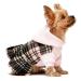 Fitwarm Knitted Plaid Dog Dress Hoodie Sweatshirts Pet Clothes Sweater Coats Cat Outfits Pink Small Small Pink