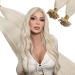 UGEAT 35cm Bondings Extensions Real Hair Nail Tip White Blonde Color 60a Pre Bonded Fusion Hair Extensions U Tips 50Gram/50 Strahnen Keratin Real Hair Extensions 14 inch 2.U Tip #60A