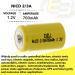 Buy 2x 2/3A Size 1.2V 700mAh NiCD Rechargeable Batteries - Ideal for iBeacons IoT Devices Emergency Lighting & More | Fast International Shipping - Buy Online on GoSupps.com