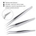 Professional Stainless Steel Tweezers Set for Eyelash Extensions Plucking & Nail Design 3 Pieces - Buy Online on GoSupps.com