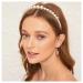 Inilbran Boho Pearl Headband Clips Vintage Pearl Hairband Hair Hoop Pearl Braided Headband Headwear White Pearl Hairband Hair Piece Headband Hair Accessories for Women and Girls Style A