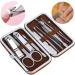 11pcs Stainless Steel Nail Grooming Kit Nail File Nail Clipper Ear Pick Eyebrow Clip Tool Set Manicure Facial Beauty Care Tool with Storage Bag - Buy Online on GoSupps.com