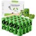 Nestling Poo Bags with Dispenser for Dog Waste 300 Dog Poop Bags Super Strong 100% Leak Proof Biodegradable (Green)