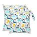 Trasun fabric diapers nast pockets diaper bags wet bag organizer 2er large wetbags Reusable waterproof waterproof push button handle for toddler diapers travel gym beach pool blue2 m
