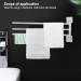 Stainless Steel 180 Rotatable Bath Towel Bar & Rack - Chrome Plated Towel Hanger for Bathroom | Durable Towel Holder & Bathrobe Storage - Buy Online on GoSupps.com