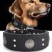 Dog collar leather 5 cm wide robust real leather neck band handmade soft and luxurious striking best choice for large and medium-sized dog breeds black 42-52 cm 42-52 cm black