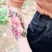 Oottati 8 Sheets Pink Flower Rose Waterproof Temporary Tattoo Stickers | Stylish & Long-Lasting Arm Jewelry for Women - Buy Online on GoSupps.com