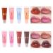 Generisch 8 Pcs Mother of Pearl Moisturizing Lip Gloss Lip Gloss Moisturizer Colored Pencil Instant Shine and Transparent Moisturizing Lip Care Products