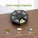 TookMag Weekly Pill Organizer 7 Day Large Daily Pill Case - Portable Travel Medicine Box for Pills, Vitamins, Fish Oil - Black, 1 Pack - Buy Online on GoSupps.com
