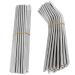 jingfei 100pcs Metal Straws Can Be Reused 304 Stainless Steel Drinking Water Pipes 215 Mm x 6 Mm Curved Straws and 50 Straight Straws