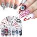 48 Sheets Nail Art Stickers Water Transfer Nail Art Decals Skull Ghost Eye Hulk Clown Witch Nail Art Supplies for Halloween or Party Decoration - Buy Online on GoSupps.com
