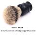 Parker Safety Razor Silvertip Travel Shaving Brush with Case - Black | Premium Quality Shaving Accessories for Men | International Shipping Available - Buy Online on GoSupps.com