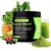 RASPIO Green Superfood Plant Nutrition Powder Natural Fruit & Vegetable Superfood Mix Sugar Free 180g Jar Green