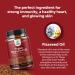 Organic Vegan Flaxseed Oil Softgels 1000mg - Cold Pressed Omega 3 Supplement for Hair, Skin, Nails, Heart & Brain Health - Plant Based ALA, Omega 3 6 9 - Buy Online on GoSupps.com