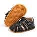 RVROVIC Baby Boys Girls Sandals Soft Sole Summer Infant Crib Shoes Lightwight Toddler Prewalker Outdoor Walking Shoes 0-6 Months 1 Black