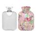 Hot water bottle 2L with cover unicorn with flowers hot water bag for pain relief hand feet warmer winter