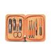Nail Clippers Set Stainless Steel Nail Clippers Set Personal Care Tools Exfoliating 9-Piece Orange Man and Woman