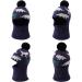 XIAOHAWANG Kids Winter Hood Hat with Earflaps and Fleece Lining - Navy Dinosaur Design | Ages 3-10 - Buy Online on GoSupps.com
