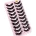 10pairs Densely Curled 3d Faux Mink Eyelashes For Natural-looking Lengthening Cross-over Voluminous Curly Lashes Suitable For Daily Wear And Stage Makeup (Style 3) - Buy Online on GoSupps.com