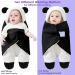 Hooded Swaddle Blanket for Newborn Baby Boys and Girls - Yinuoday Fleece Sleeping Bag in Black - Buy Online on GoSupps.com