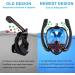 Full Face Snorkel Mask with Anti-Fog Wipes | 180 Panoramic HD View | Anti-Leak Dry Top Set for Snorkeling | Adults & Kids | Black & Blue | Large-X-Large - Buy Online on GoSupps.com