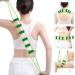 Premium silicone massage scooters with handle massage device silicone back massage device Roller massage device with handle for relaxing depth fabric Suitable for neck legs back body (green)