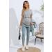Sosolism 4 in 1 Maternity Nursing Dress XL Light Grey - Short Sleeve Breastfeeding Top - Buy Online on GoSupps.com