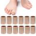 12 Pcs Toe Tubes Sleeves Gel Lined Toe Sleeves Elastic Toe Tubes Silicone Gel Toe Sleeves Toe Cushion Protectors Silicone Toe Tubes Toe Corn Sleeve for Relief Toe Pain Remover Corn Calluses