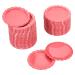 PATIKIL 1 Inch Flat Decorative Bottle Caps 50 Pack Craft Bottle Pendant Trays Double Sides Printed for DIY Pendants Craft Scrapbooks Dark Pink