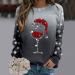 Women's Christmas Snowman Penguin Print Sweatshirt - Black, Size L - Buy Online on GoSupps.com