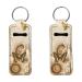 Coldinair 2PCs Vintage Sunflower Butterfly Print Chapstick Holder Keychain Lip Balm Holder Chapstick Keychain Holder with Metal Ring for Women Girls