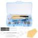Glasses repair set 500 pieces of glasses repair tool set with small screws nuts silicone nose pads tweezers micro screwdriver cleaning cloth for glasses sunglasses
